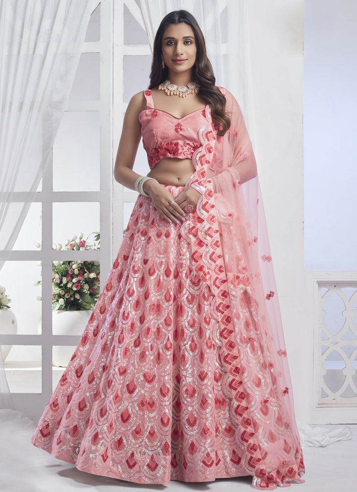 lassya Fashion Pink Designer Lehenga with Sequin Embroidery