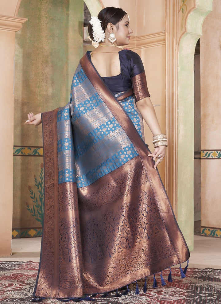 Lassya Fashion Royal Blue-2 Classic Kanjivaram Silk Saree