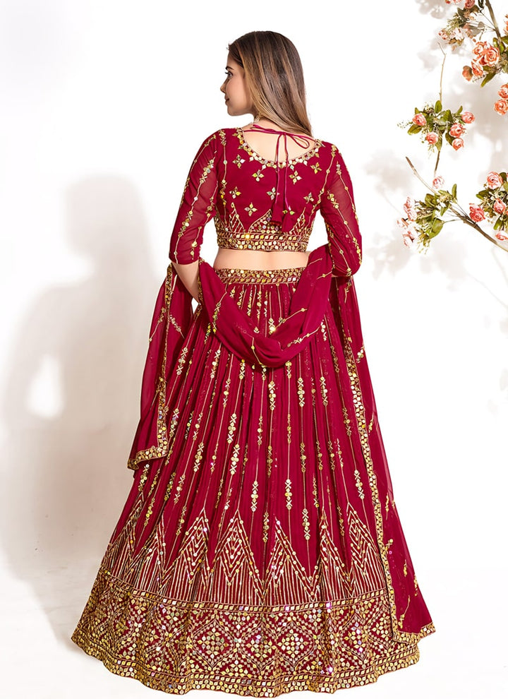 Lassya Fashion Brown Wedding Lehenga Choli-Exquisite Georgette Ensemble