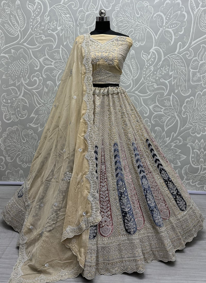 Lassya Fashion Yellow Wedding Lehenga Set in Georgette