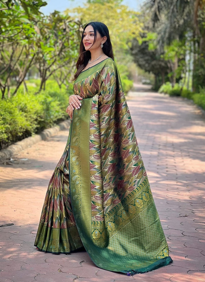 Lassya Fashion Coffee Brown Exquisite Kanchipattu Silk Saree