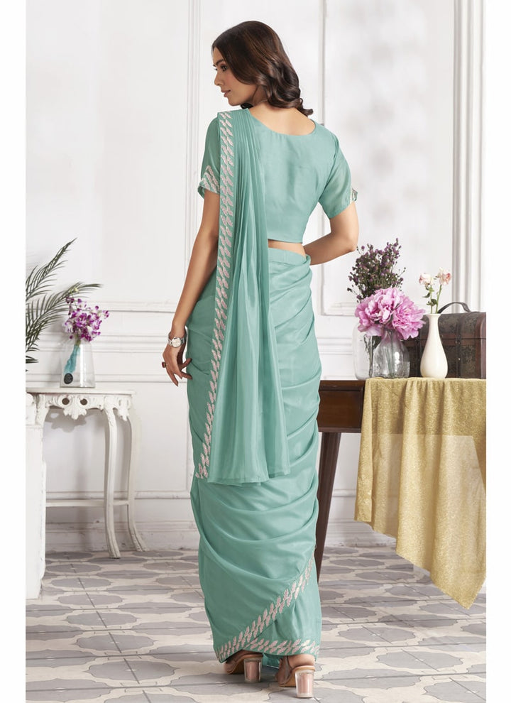 Lassya Fashion The All-in-One Saree Pre-draped Elegance Embroidered Details