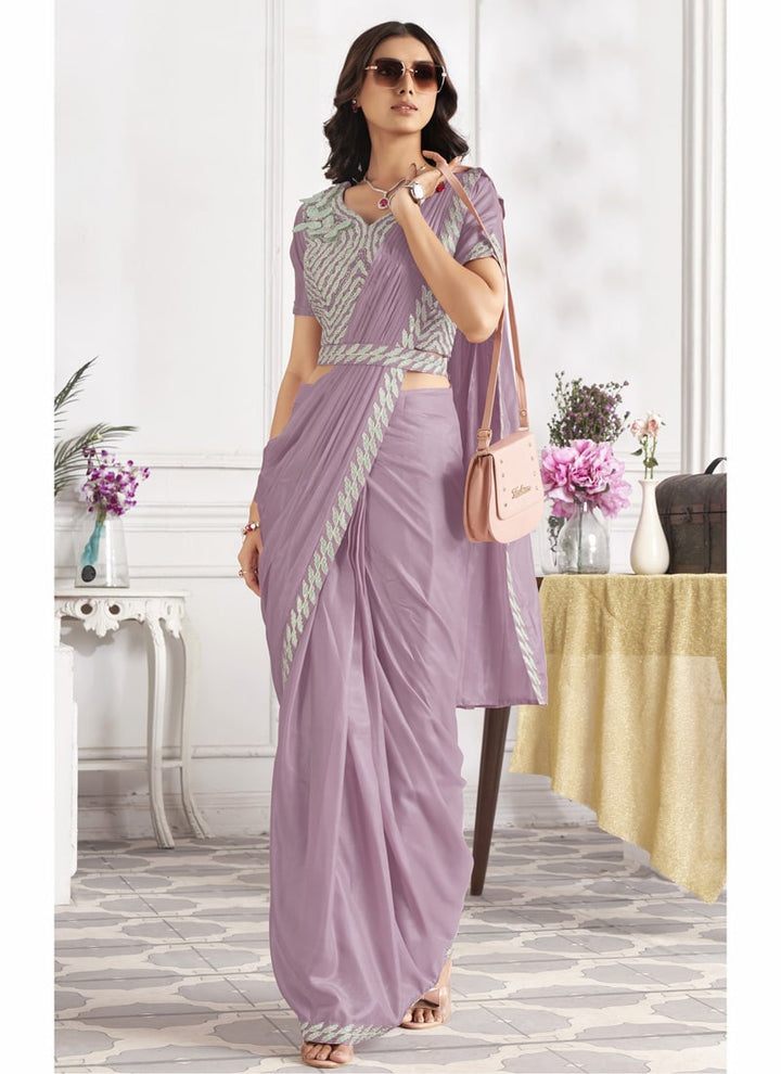 Lassya Fashion The All-in-One Saree Pre-draped Elegance Embroidered Details