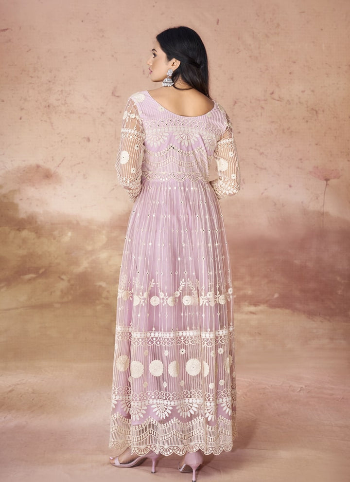 Lassya Fashion Baby Pink Embroidered Wedding Gown