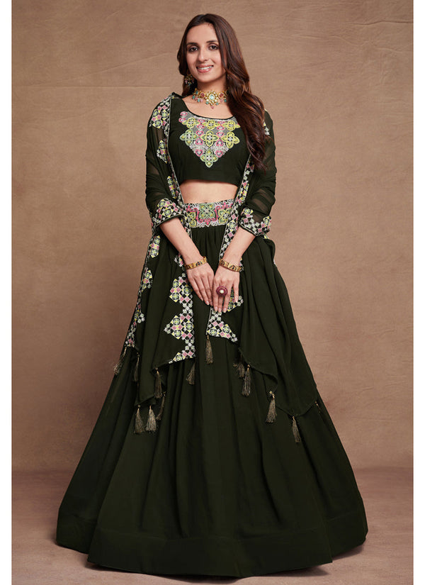 Lassya Fashion Blooming Georgette Engagement Lehenga