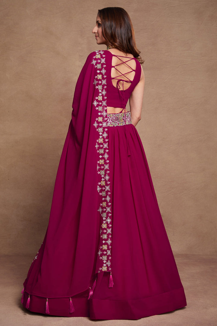 Lassya Fashion Blooming Georgette Engagement Lehenga