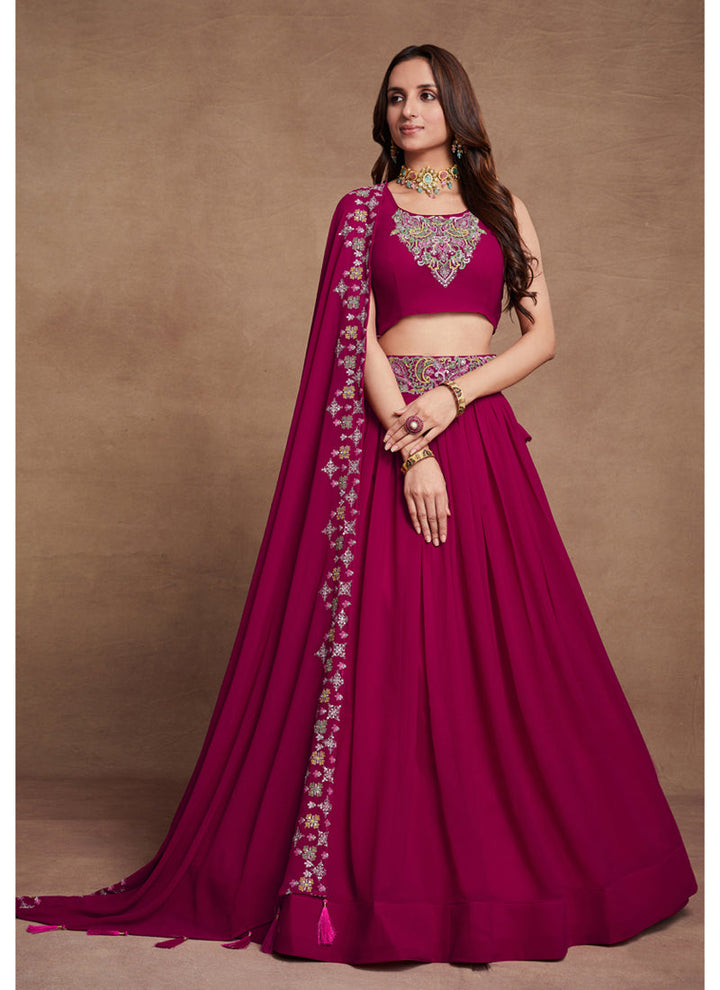 Lassya Fashion Blooming Georgette Engagement Lehenga