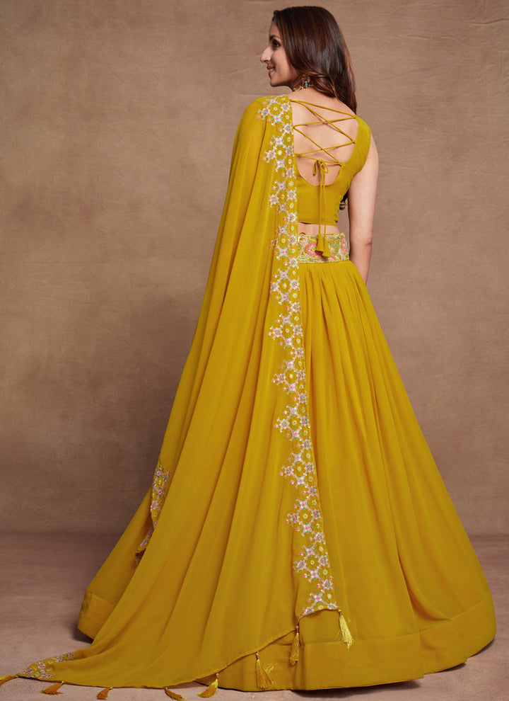 Lassya Fashion Blooming Georgette Engagement Lehenga