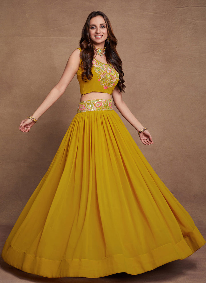 Lassya Fashion Blooming Georgette Engagement Lehenga