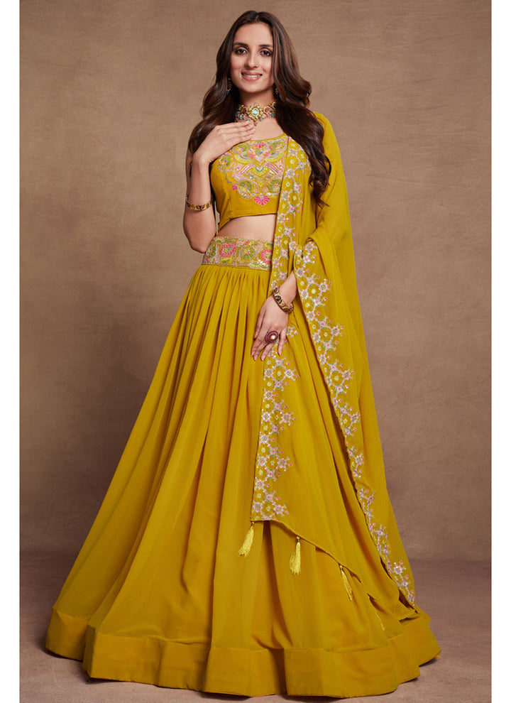 Lassya Fashion Blooming Georgette Engagement Lehenga