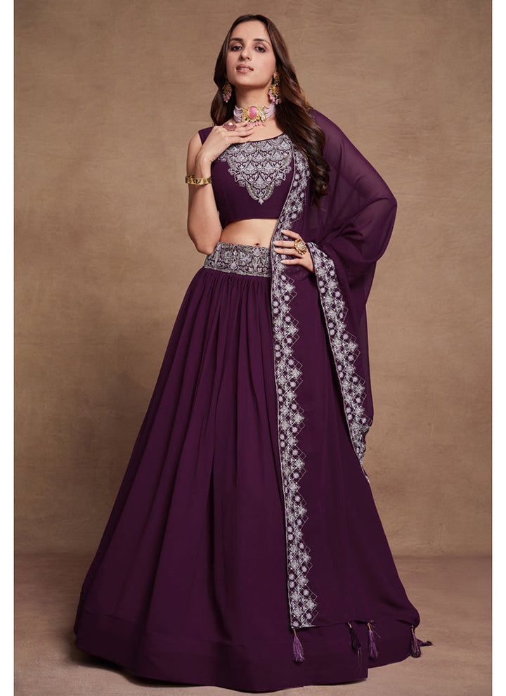 Lassya Fashion Blooming Georgette Engagement Lehenga