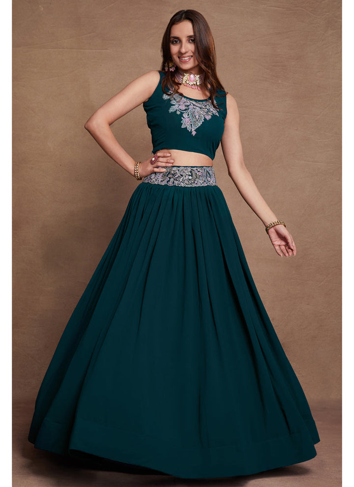 Lassya Fashion Blooming Georgette Engagement Lehenga