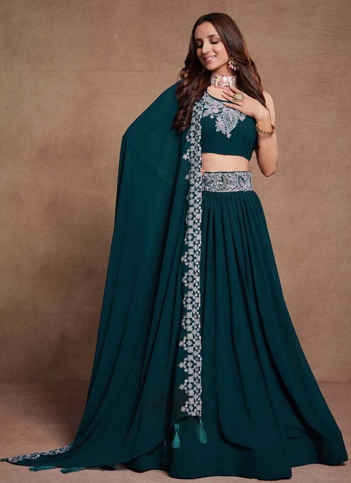 Lassya Fashion Blooming Georgette Engagement Lehenga