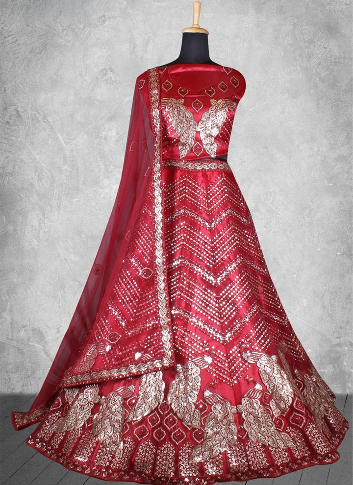 Lassya Fashion Red New Designer Net Lehenga Choli Collection