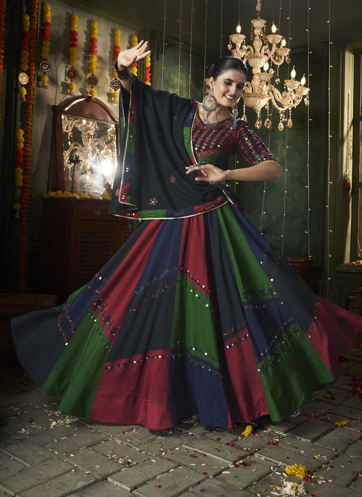 Lassya Fashion Multi Color Festive Chaniya Choli Mirror Work