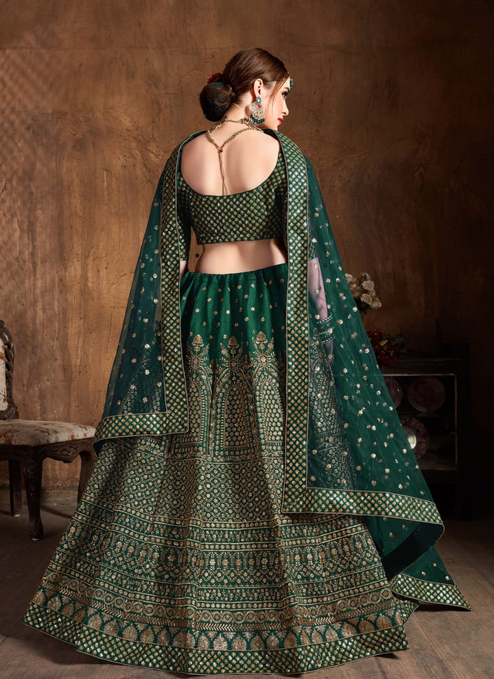 Lassya Fahion  Green Stunning Wedding Lehengas with Luxury Embellishments