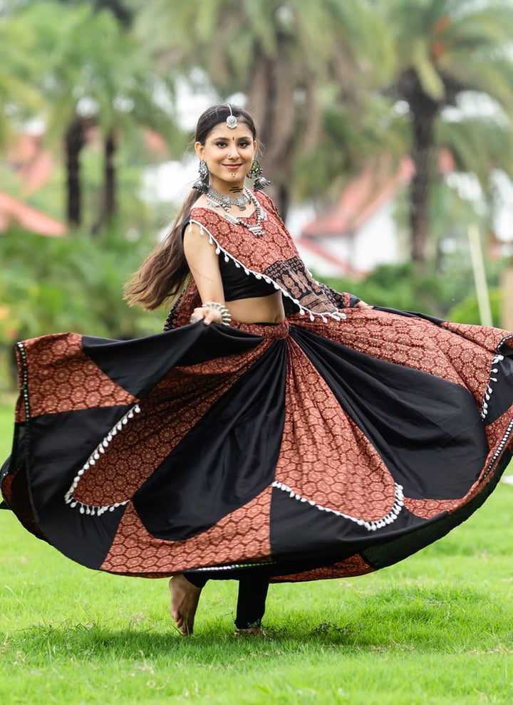 Lassya Fashion Black-Brown Navratri Special Chaniya Choli