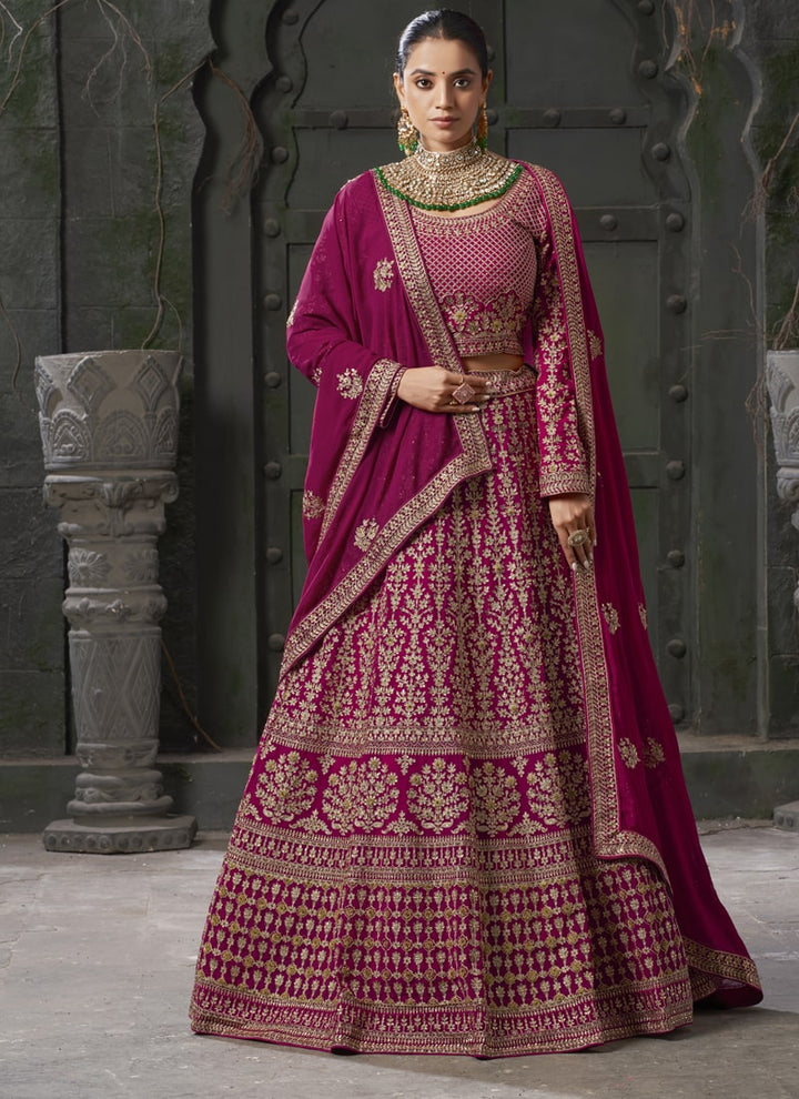 Lassya Fashion Queen Pink Lehenga with Premium Codding and Zarkan