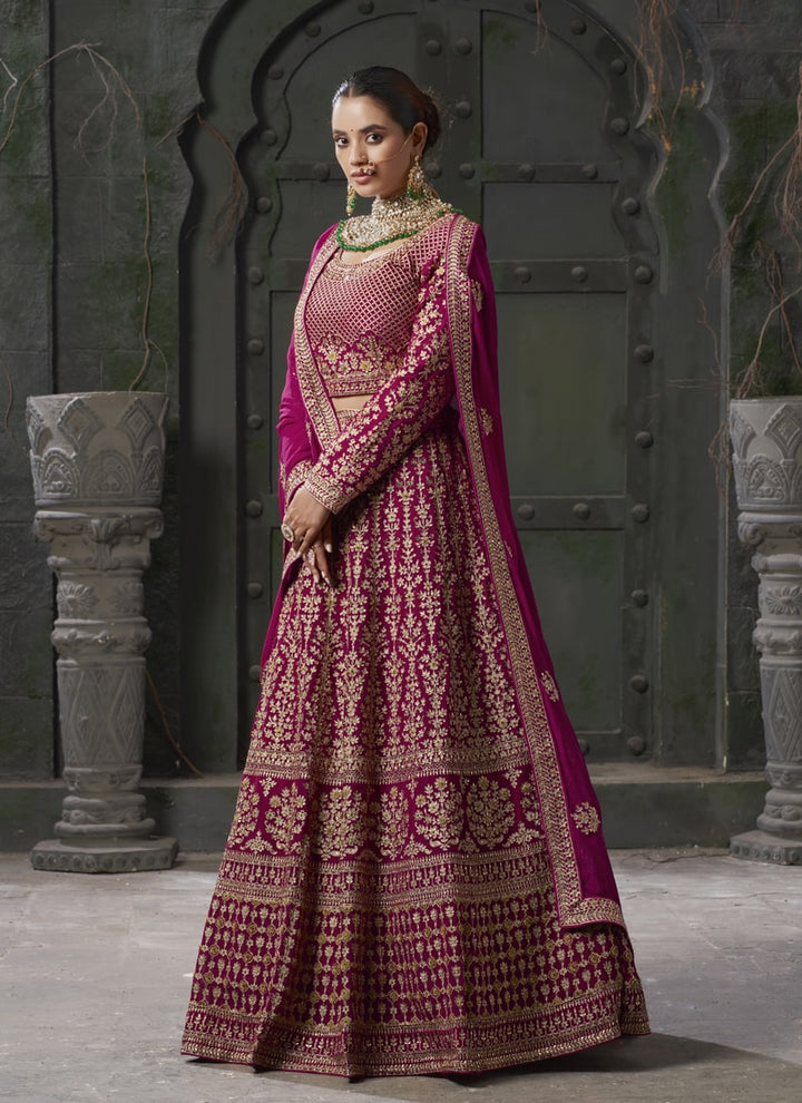 Lassya Fashion Queen Pink Lehenga with Premium Codding and Zarkan