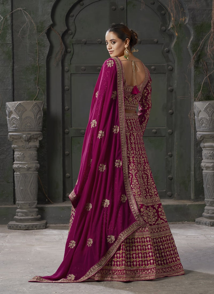 Lassya Fashion Queen Pink Lehenga with Premium Codding and Zarkan