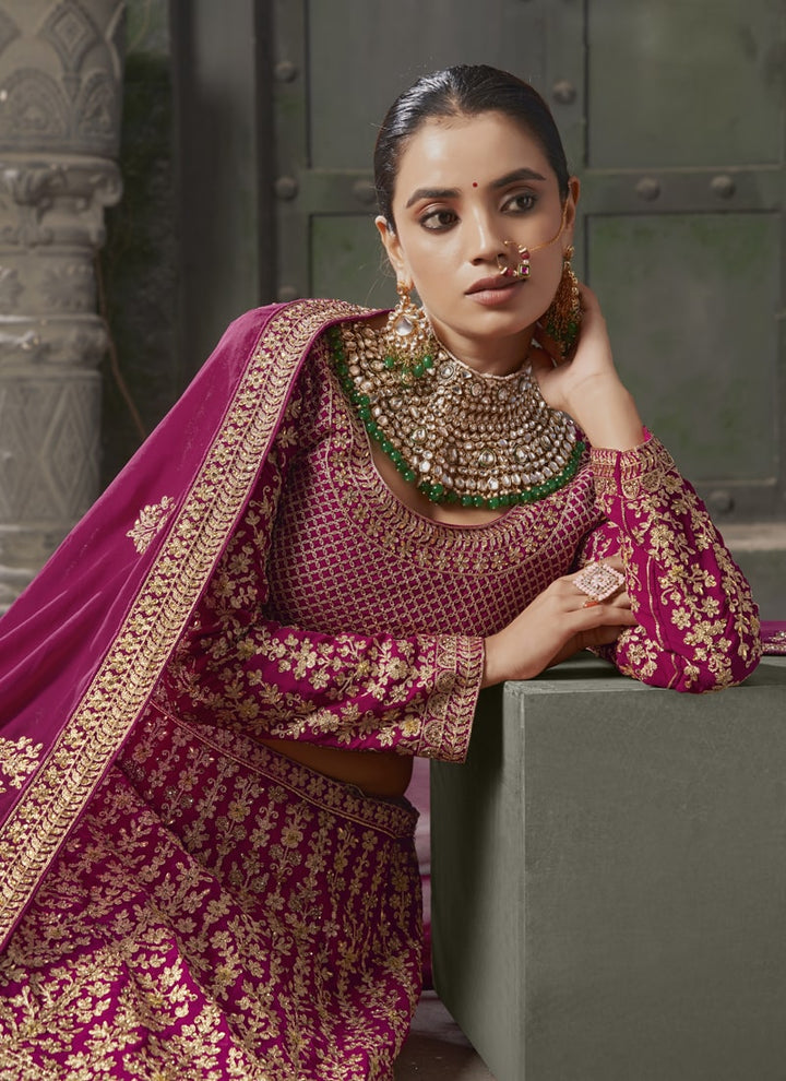 Lassya Fashion Queen Pink Lehenga with Premium Codding and Zarkan