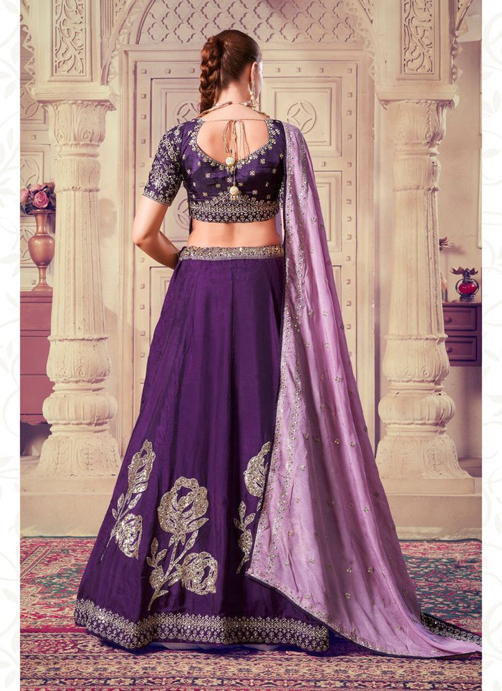 Lassya Fashion Purple WIne Wedding Lehenga with Premium Sequins