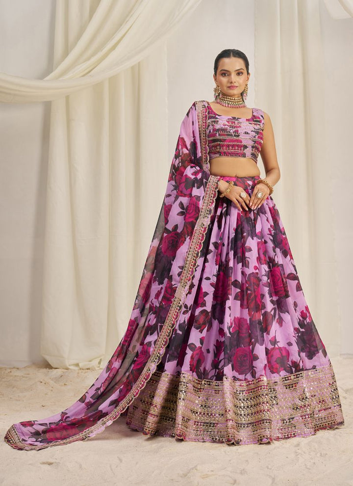 Lassya fashion Baby Pink Wedding Lehenga with Zari-Sequins Work