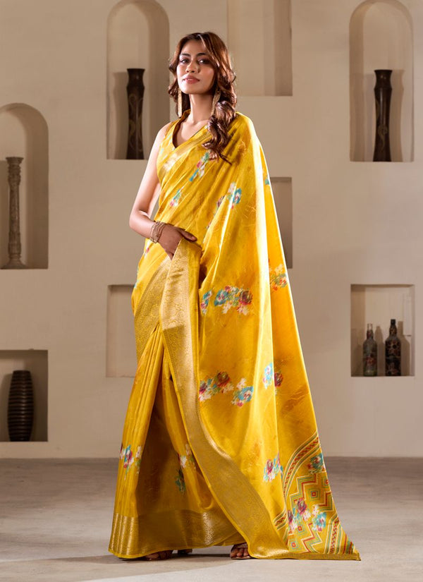 Lassya fashion Soft Dola Silk Saree with Foil Print