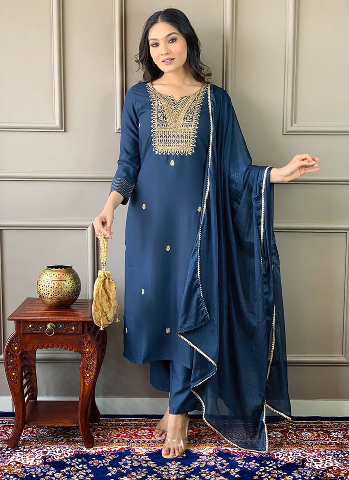 Lassya fashion Straight Salwar Suit Kurta Set in Rayon Slub