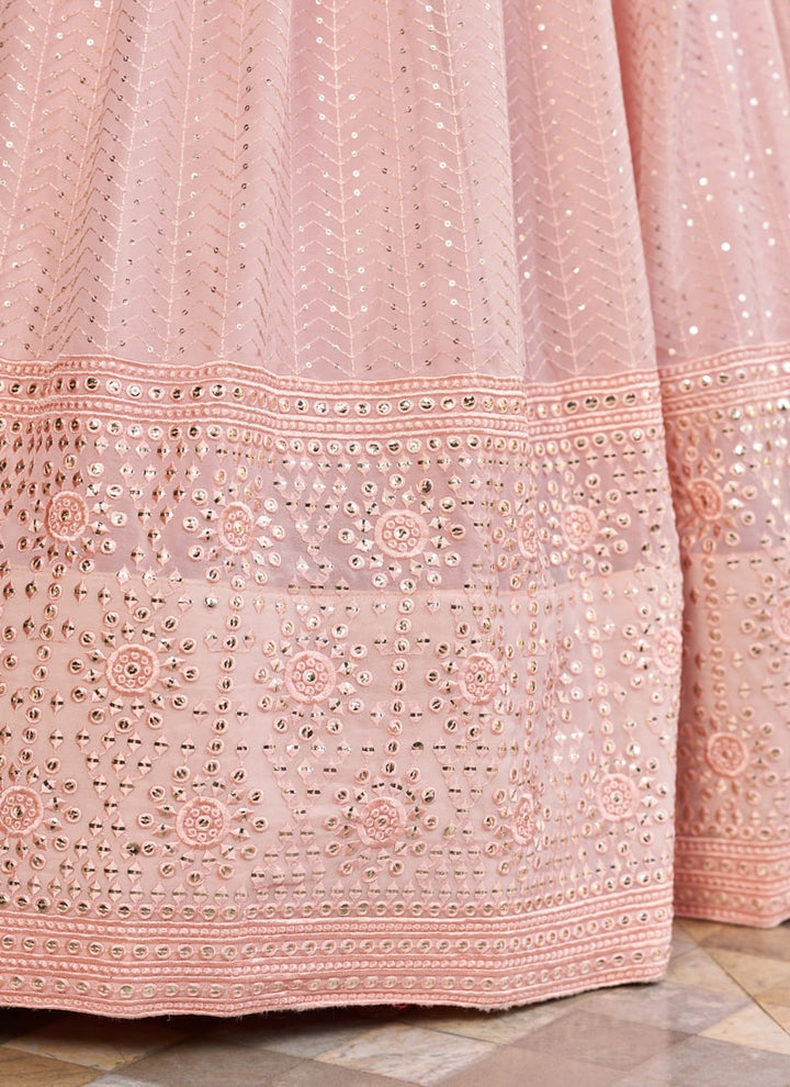 Lassya Fashion Light Pink Enchanting Engagement Wear Lehenga Choli Set
