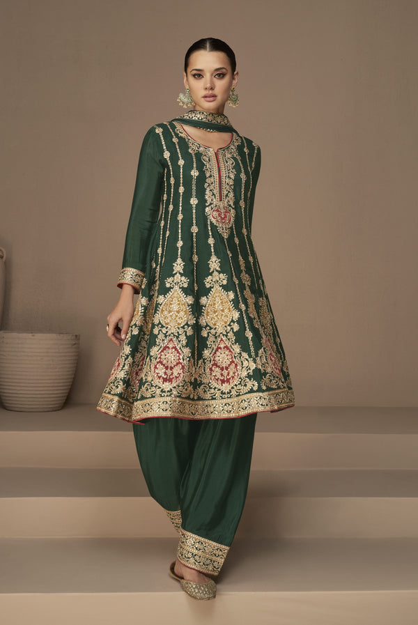 Castleton Green Beautiful Heavy Embroidery Dhoti Pant Suit