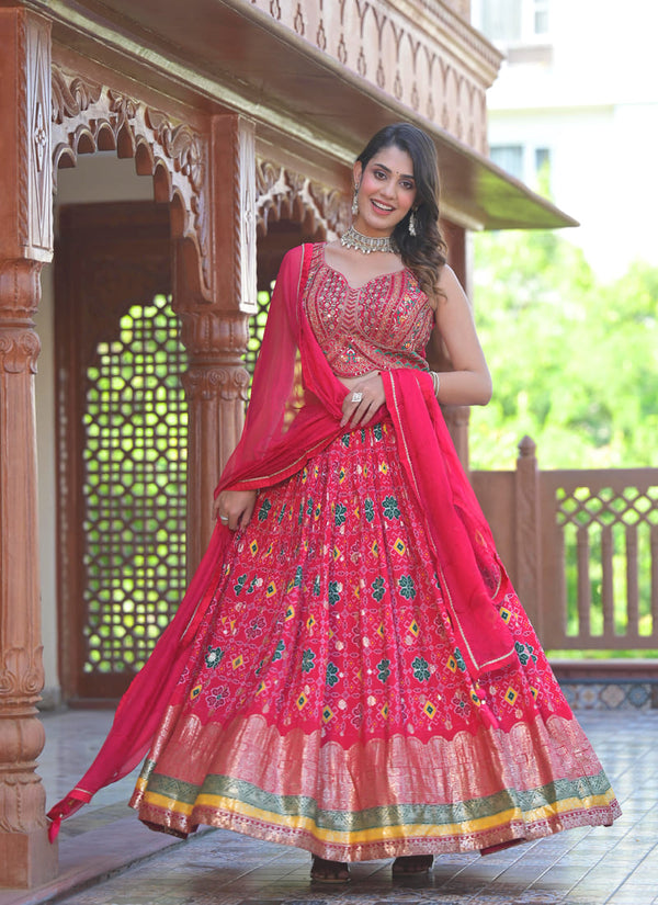 lassya fashion Ruby Pink Beautiful  Designer Festive Wear Lehenga Choli