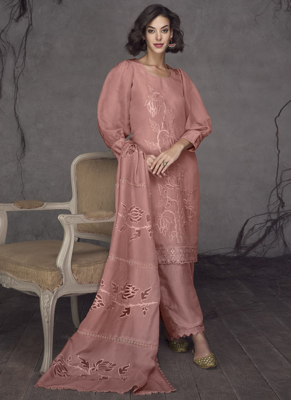lassya fashion Rosy Brown Amazing Thread Work Salwar Suit