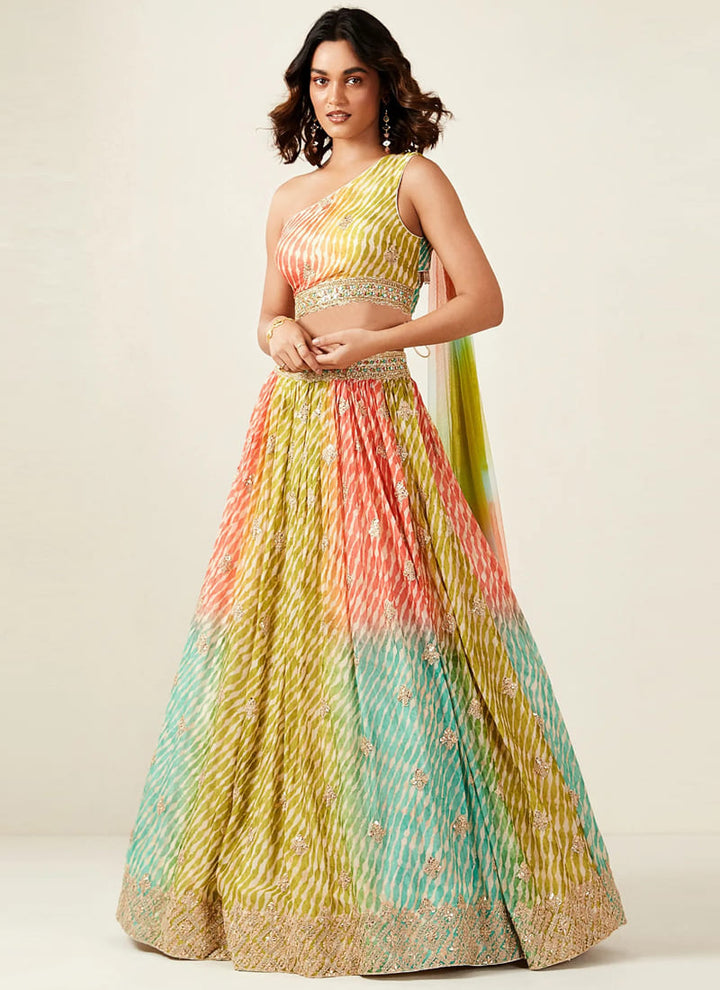 Lassya Fashion Multicolor Designer Exclusive Dolla Silk Lehenga Choli Set