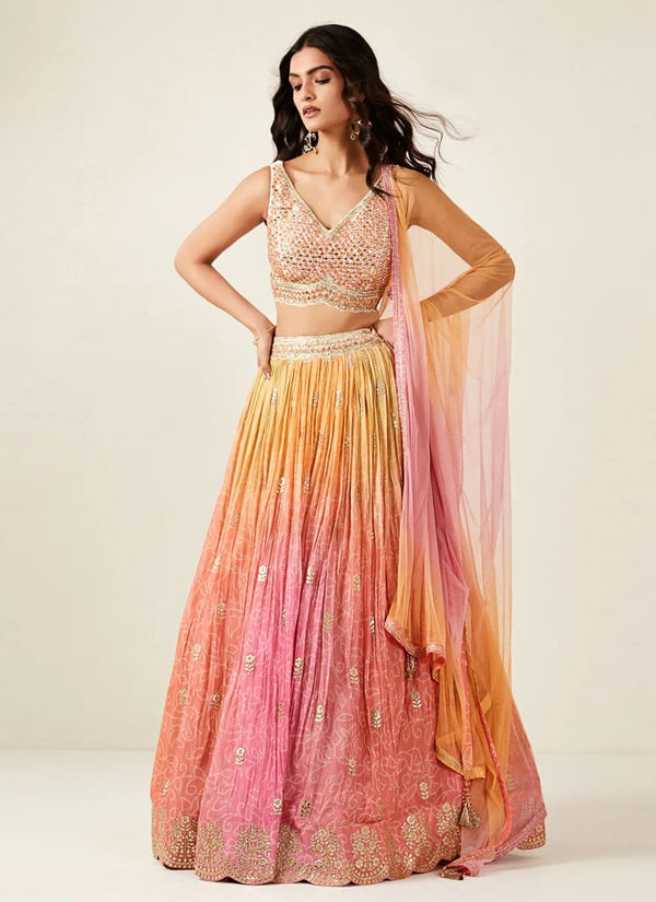 Lassya Fashion Multicolor Designer exquisite Dolla Silk Lehenga Choli Set