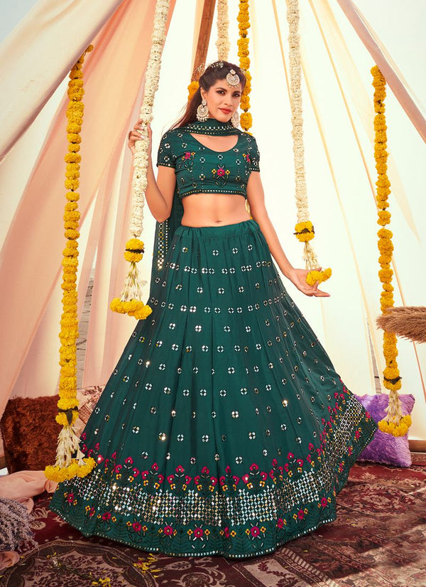 Designer Chinon Festive Wear Lehenga Choli