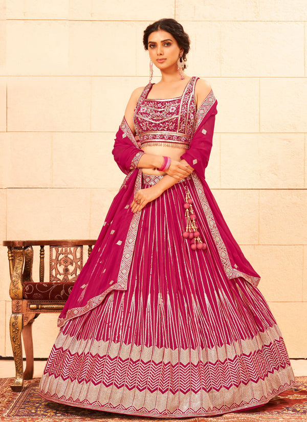 Magenta Pink Glamorous Designer Lehenga Choli