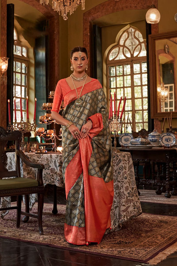 Festive Wear Woven Kanjivaram Silk Saree