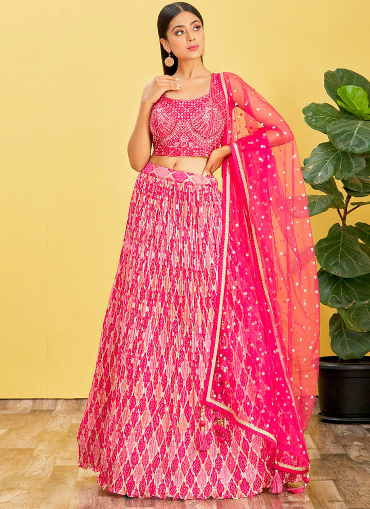Lassya Fashion's Rose Pink color Exquisite Designer Embroidered Lehenga Choli