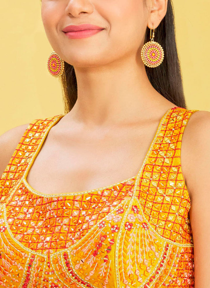 Lassya Fashion's Corn Yellow color Exquisite Designer Embroidered Lehenga Choli