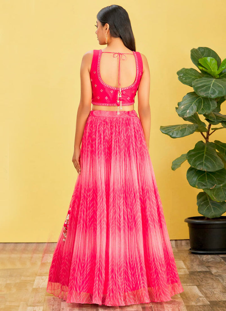 Lassya Fashion's barbie Pink color Exquisite Designer Embroidered Lehenga Choli