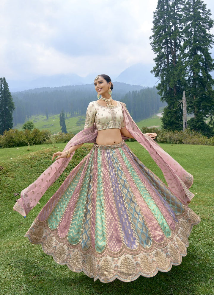 lassya Fashion MultiColor Enchanting Embroidered Lehenga Choli in Fancy Silk