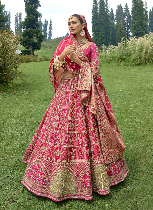 lassya Fashion Rose Pink Enchanting Embroidered Lehenga Choli in Fancy Silk