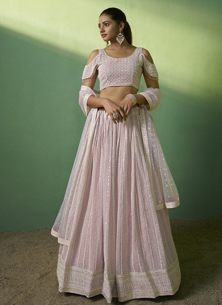 lassya Fashion Baby Pink Designer Lehenga Choli with Embroidery and Sequin Work