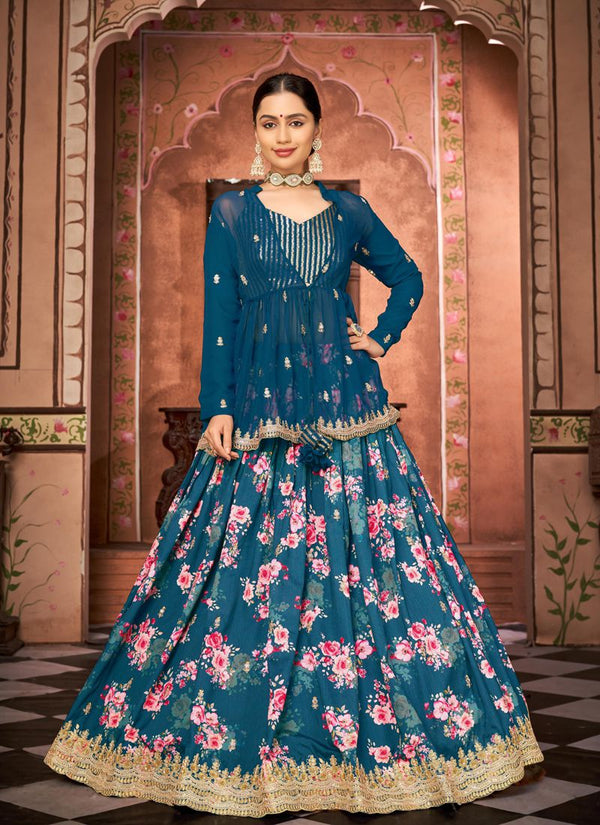 Chinon Heavy Sequence Sharara Suit with koti
