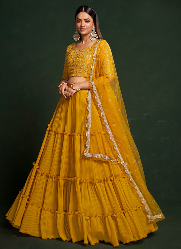 Lassya Fashion's Mustard Yellow Elegant Designer Salwar Suit