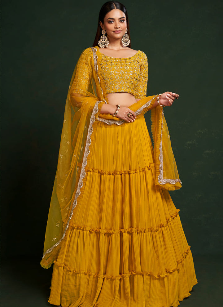 Lassya Fashion's Mustard Yellow Elegant Designer Salwar Suit