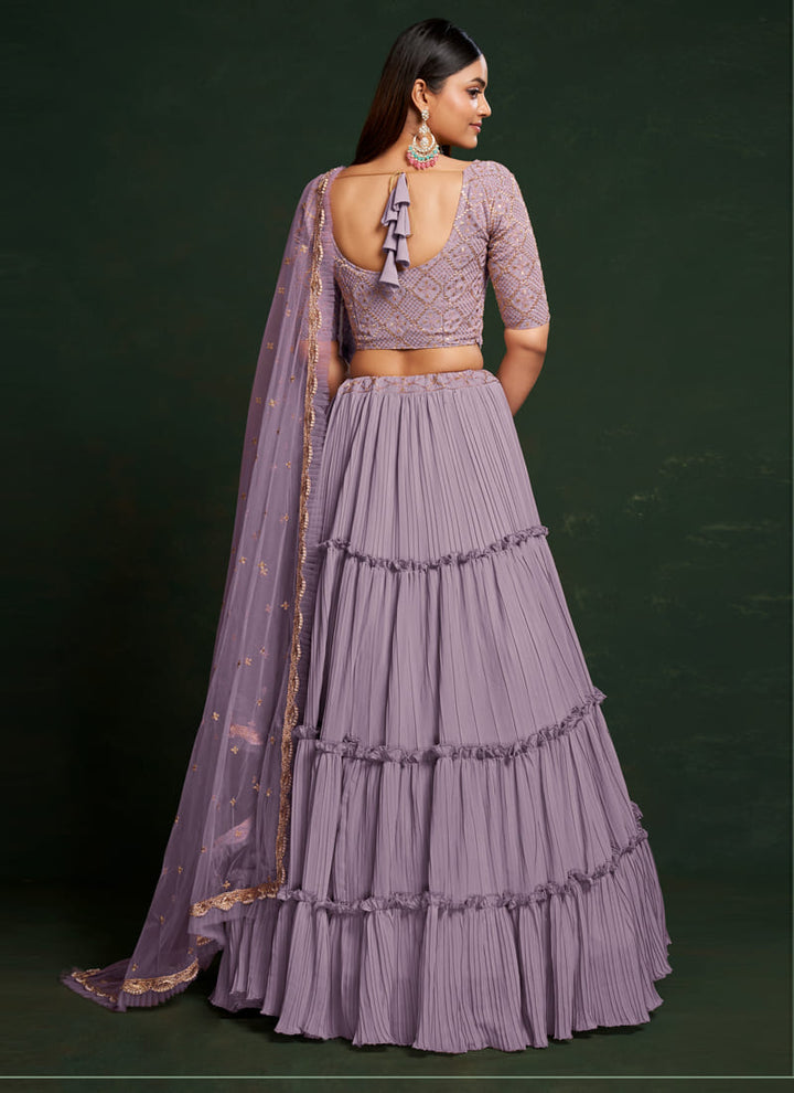 Lassya Fashion's Lavender Elegant Designer Salwar Suit