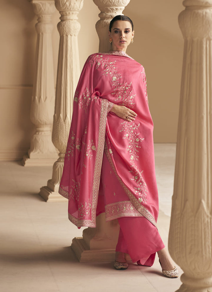 Lassya Fashion's Pink Elegant Designer Salwar Suit