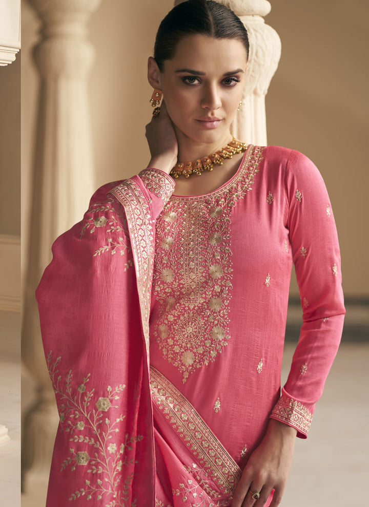 Lassya Fashion's Pink Elegant Designer Salwar Suit